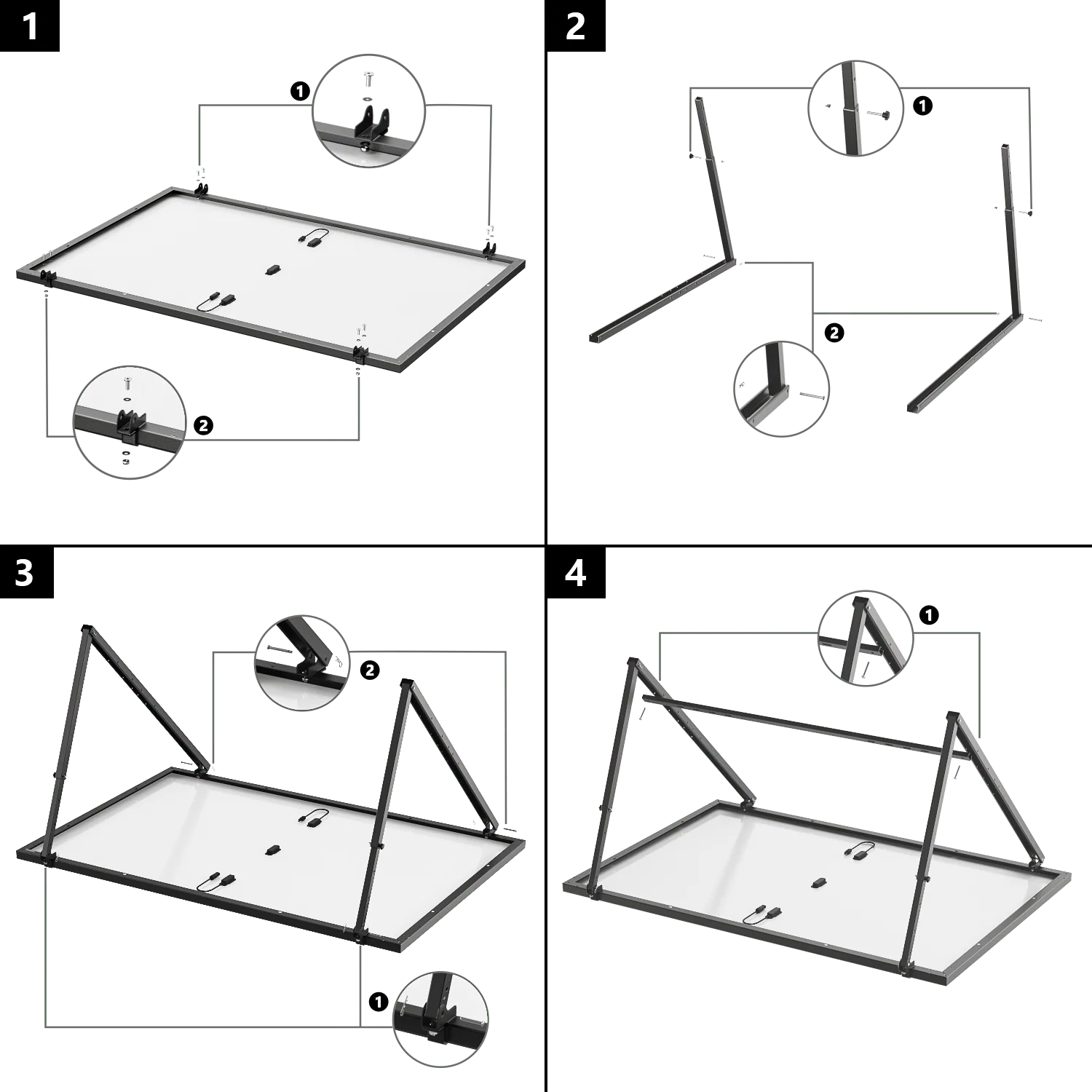 EcoFlow Halterung für Solarpanele, verstellbar, hängend und stehend - Image 2