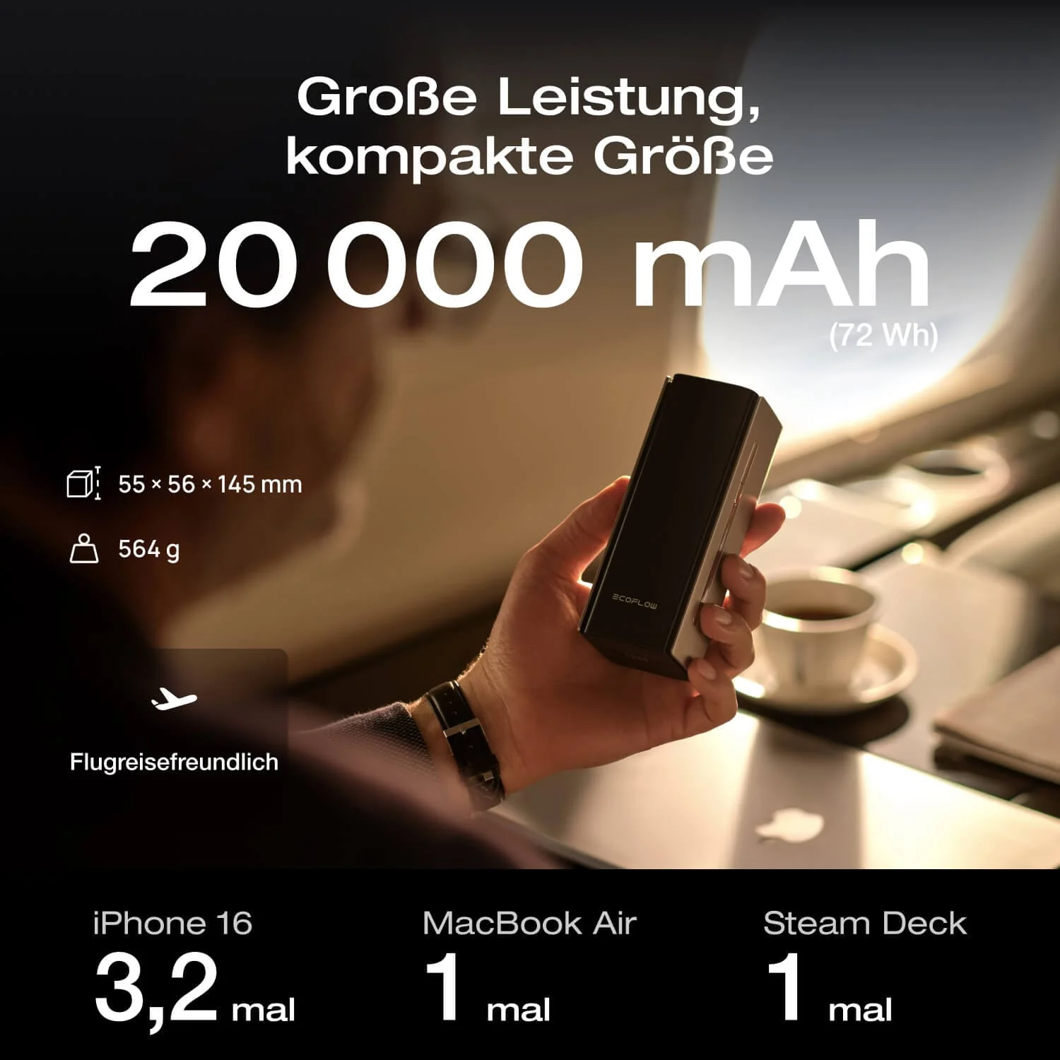 EcoFlow RAPID Pro Powerbank (20 000mAh, 230W, Integriertes 100W Kabel) - Image 6